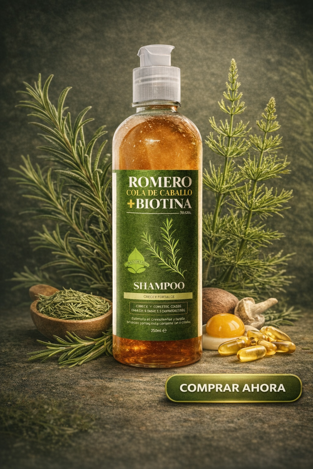 ®Shampoo Romero Et. Verde - La caída no se detiene sola.