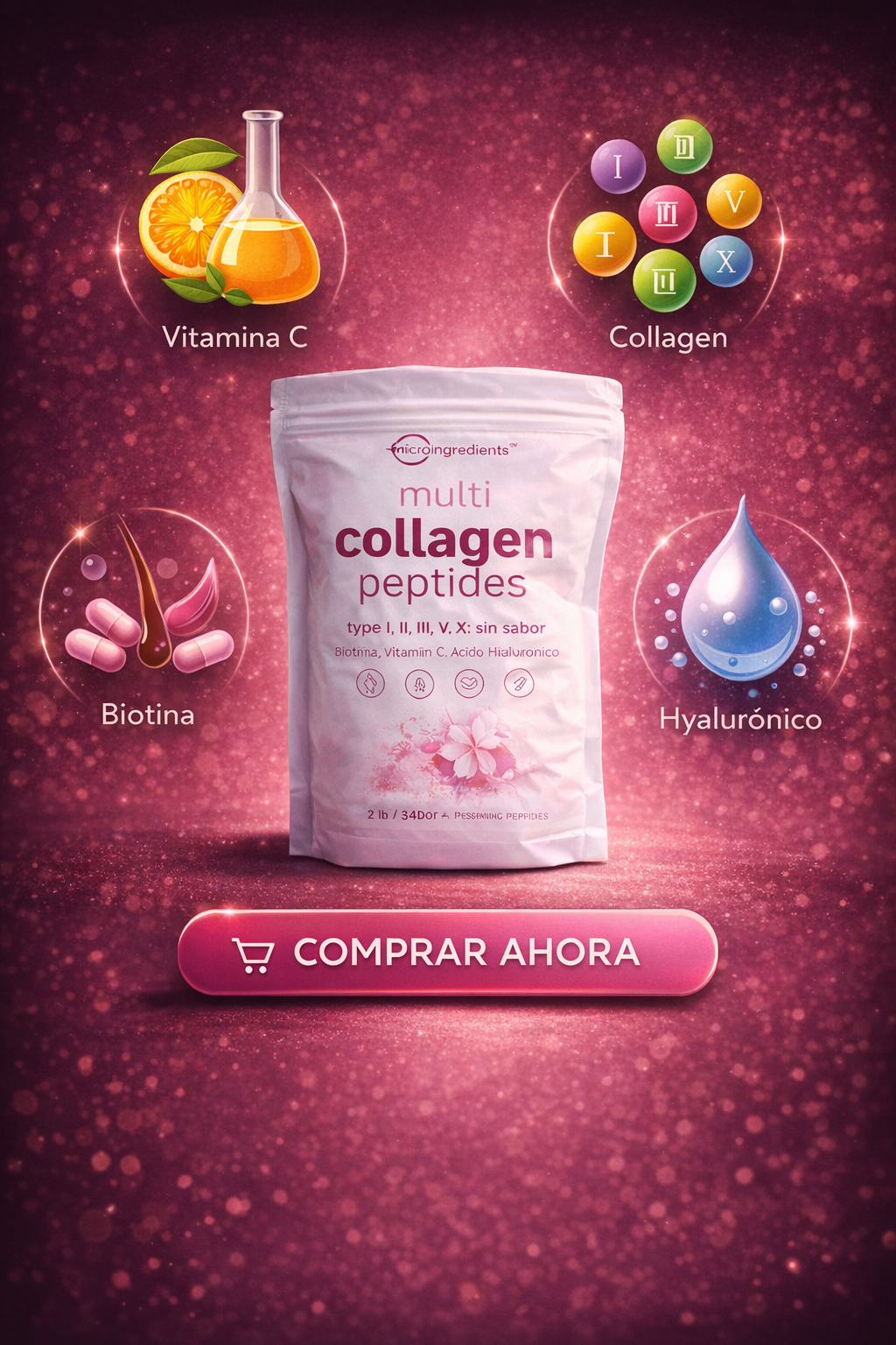 ®Multi Collagen Peptidos De Colageno - Piel firme, articulaciones fuertes, bienestar total