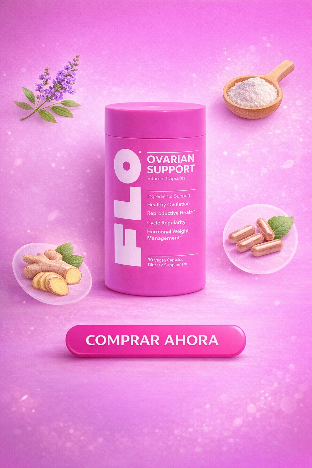 ™Flo Ovarian Support - Equilibrio hormonal para una vida más ligera.